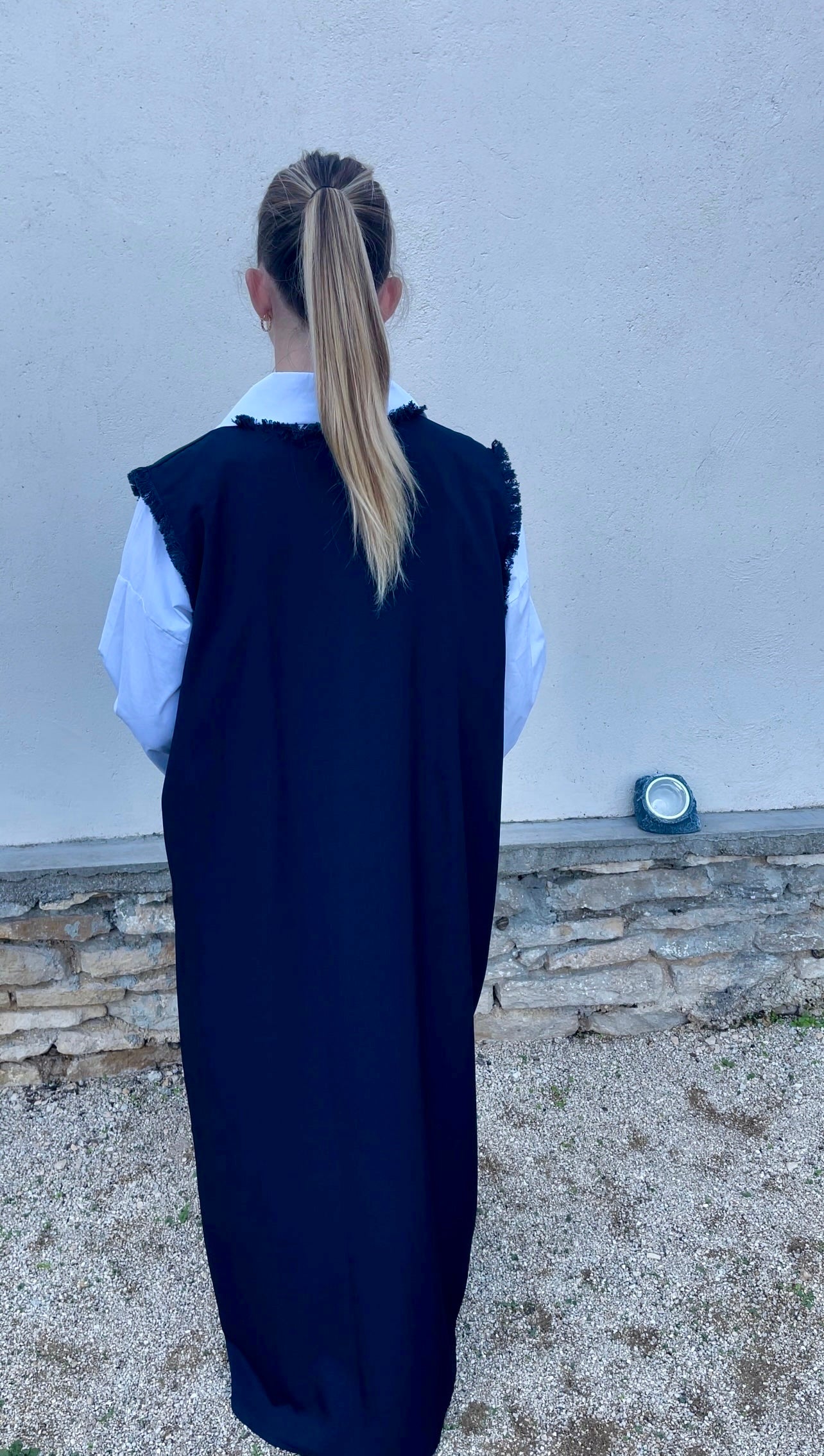 Robe avec chemise • Bleu marine