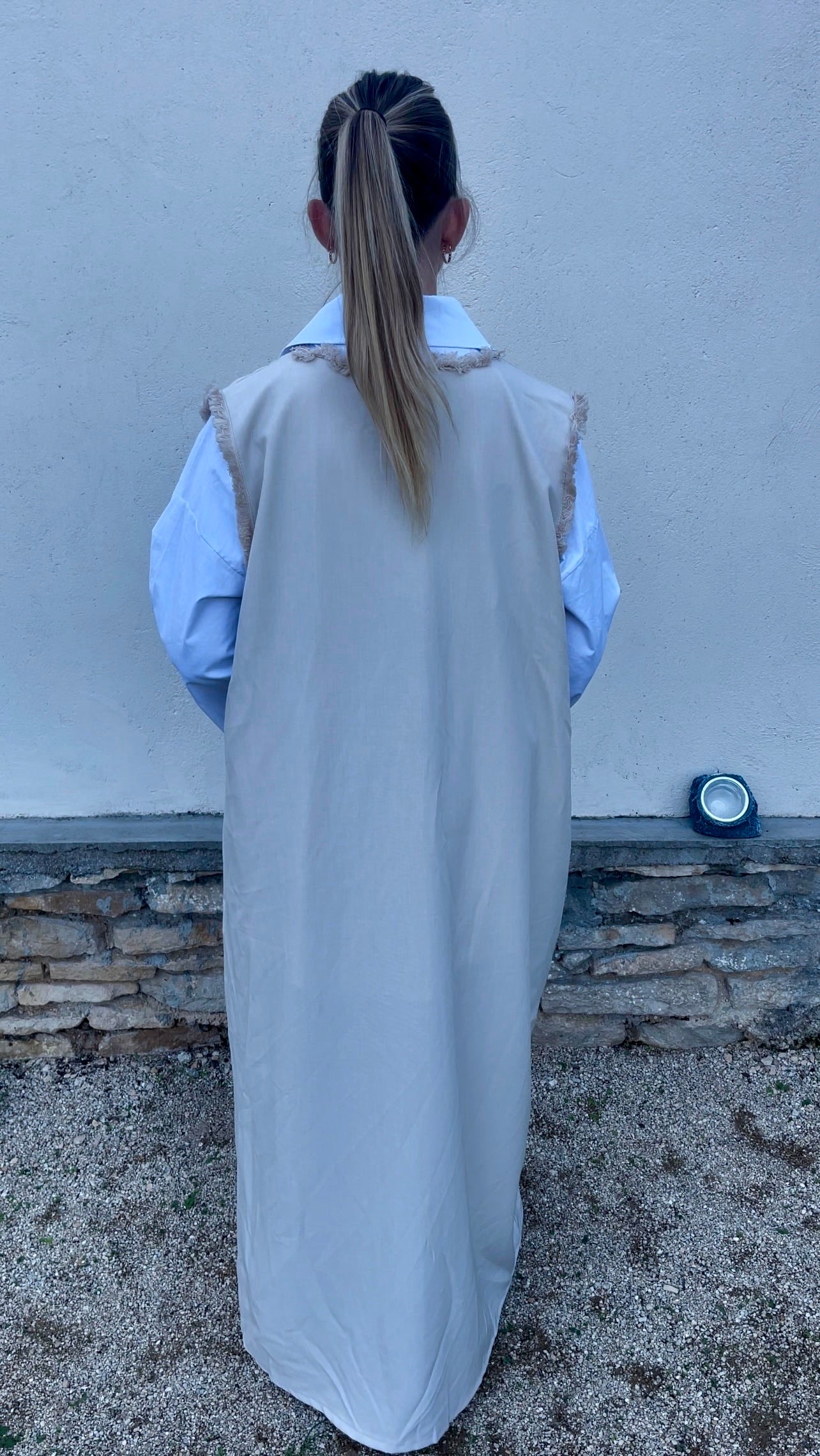 Robe avec chemise • Beige