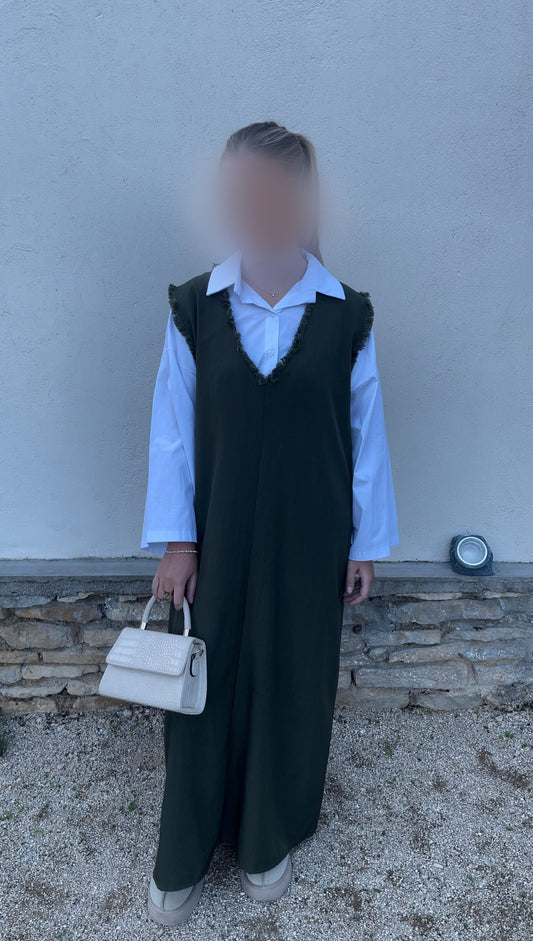 Robe avec chemise • Kaki
