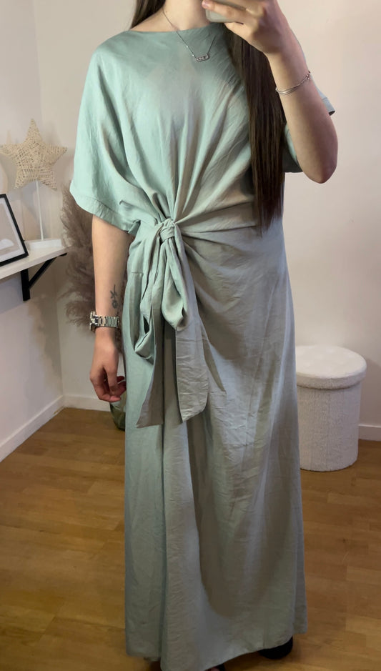 Robe Mila vert d'eau