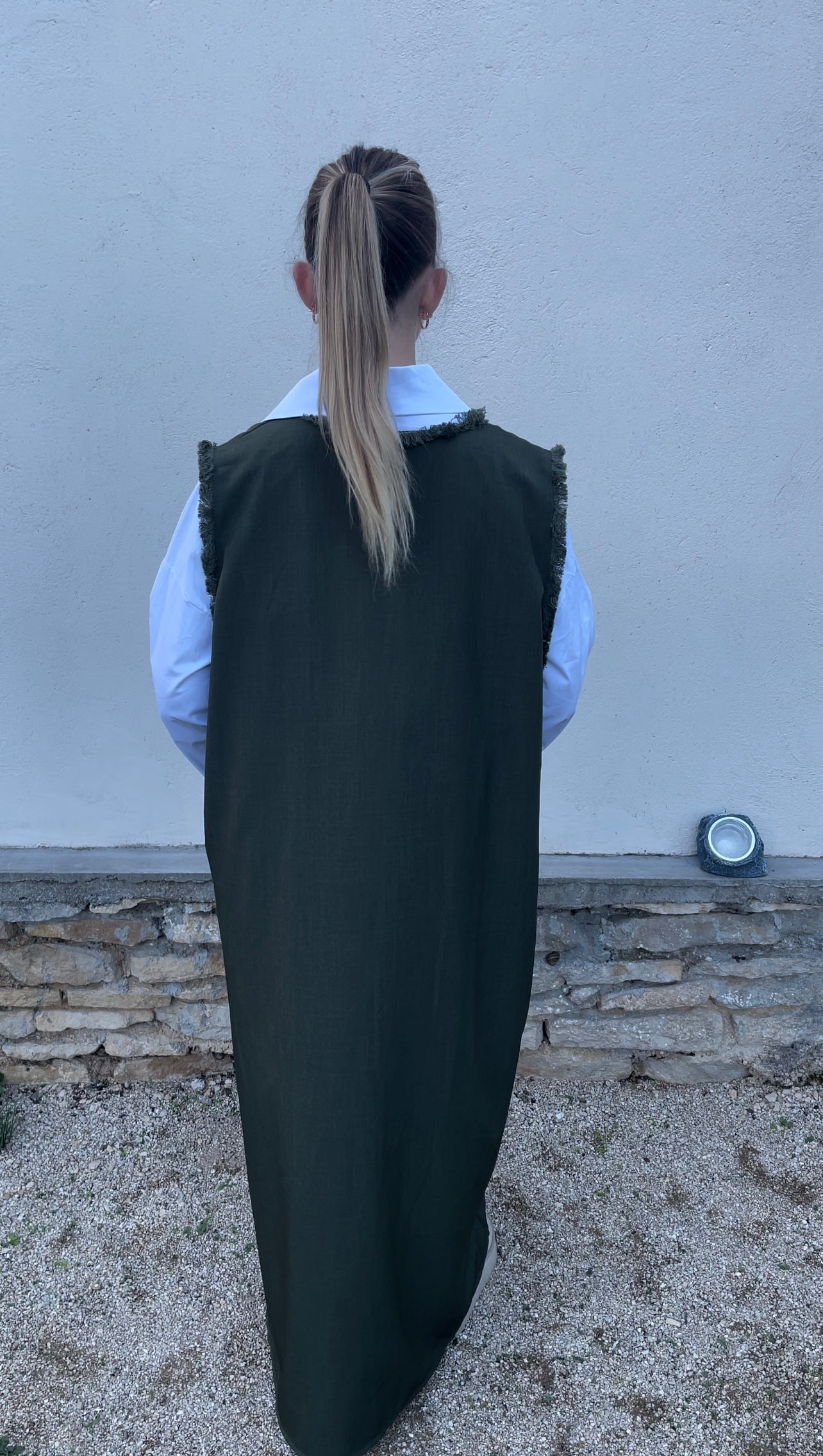 Robe avec chemise • Kaki