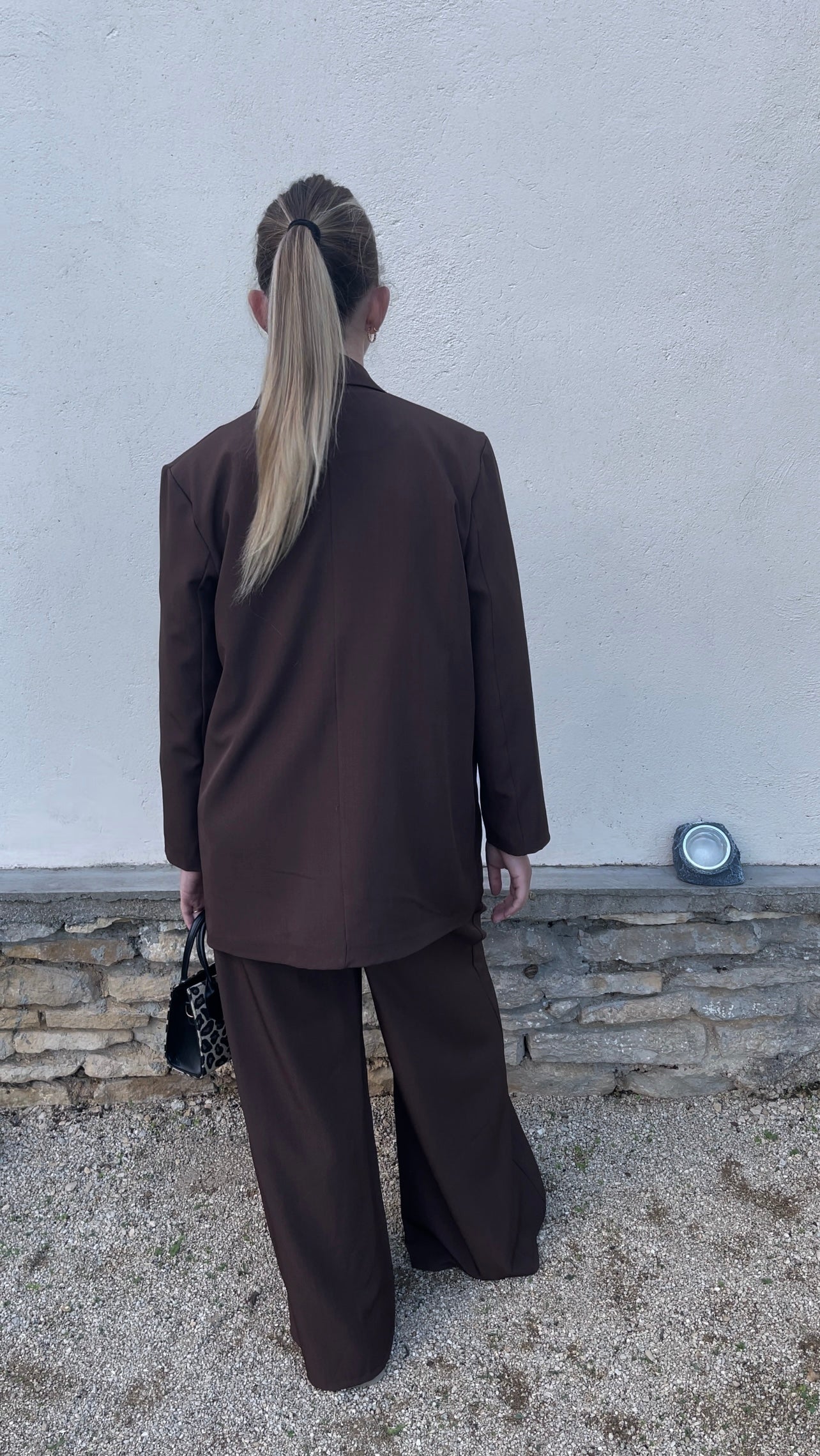 Ensemble blazer à poches • Choco