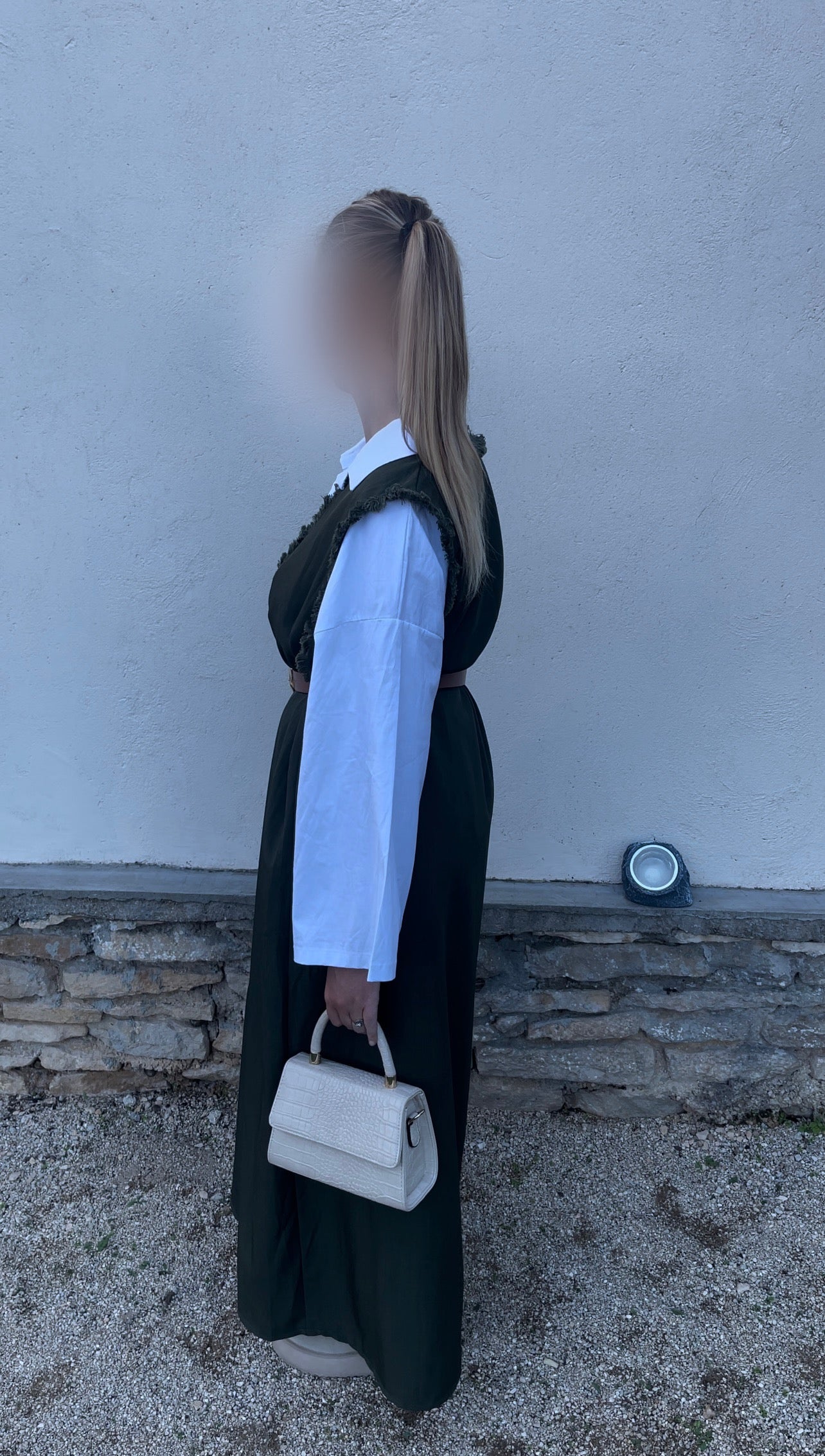 Robe avec chemise • Kaki