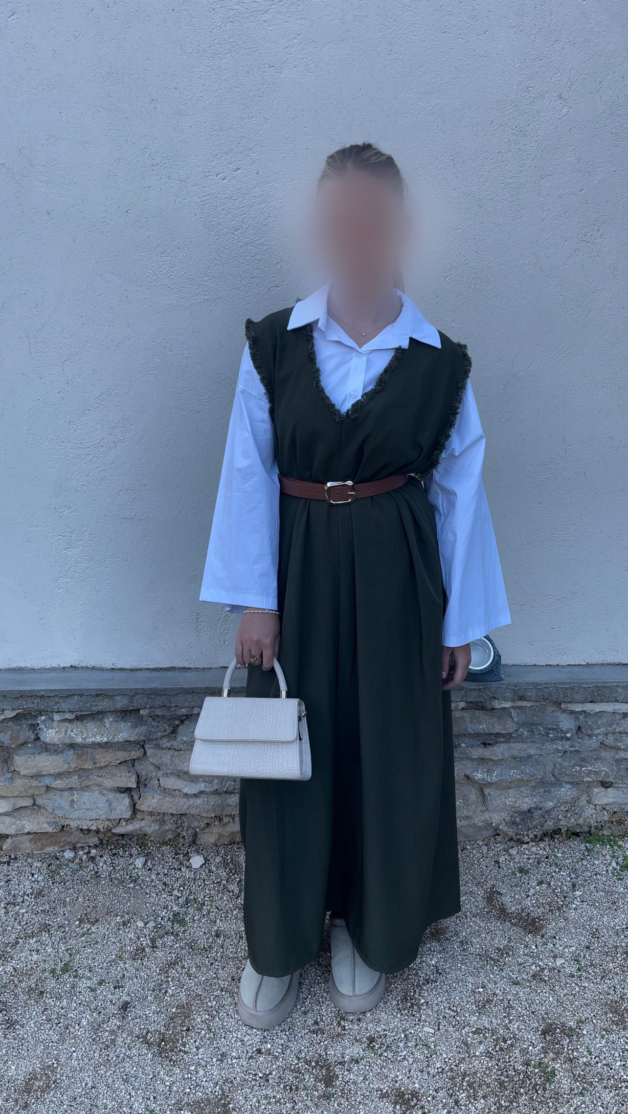 Robe avec chemise • Kaki