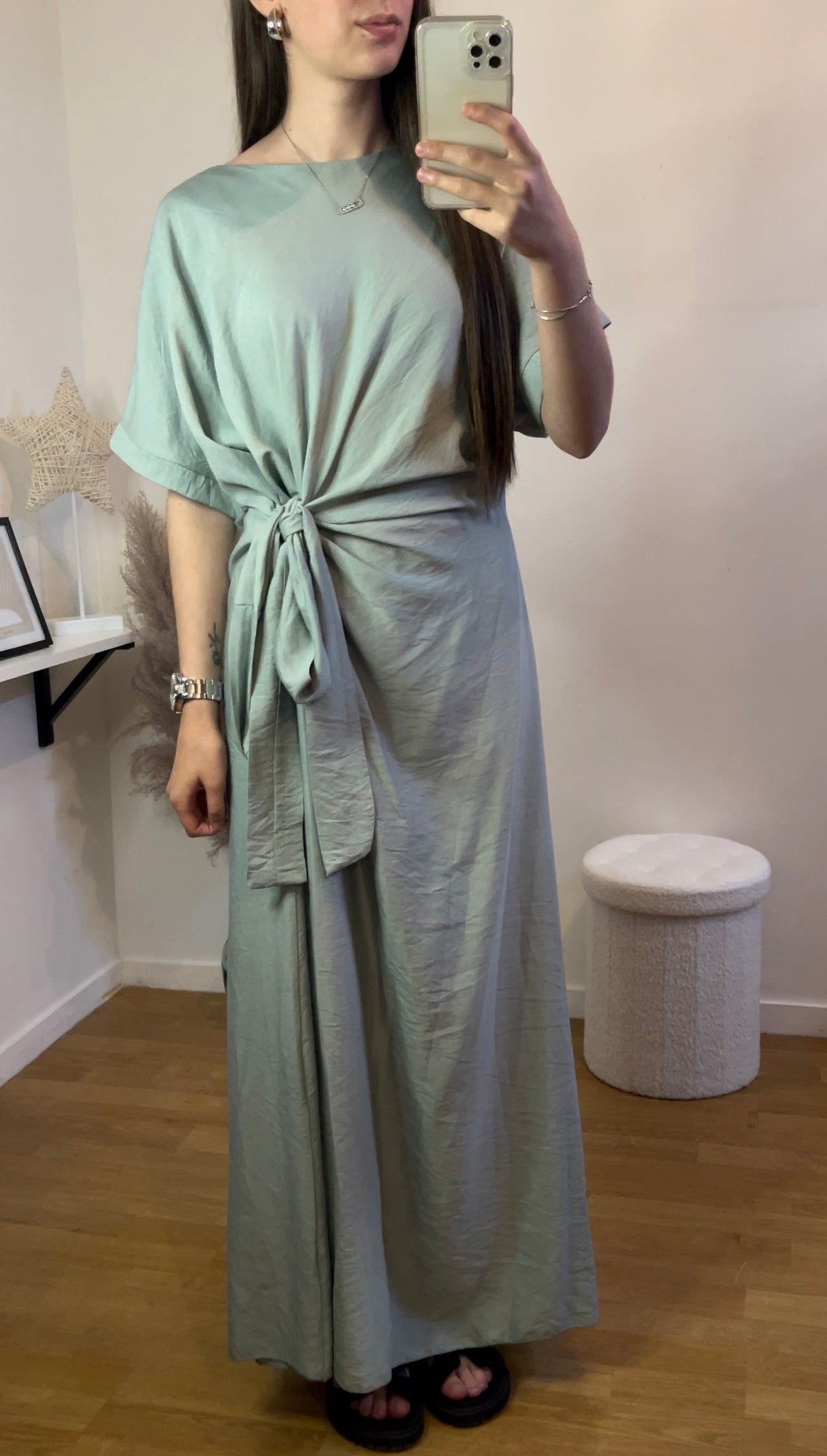 Robe Mila vert d'eau