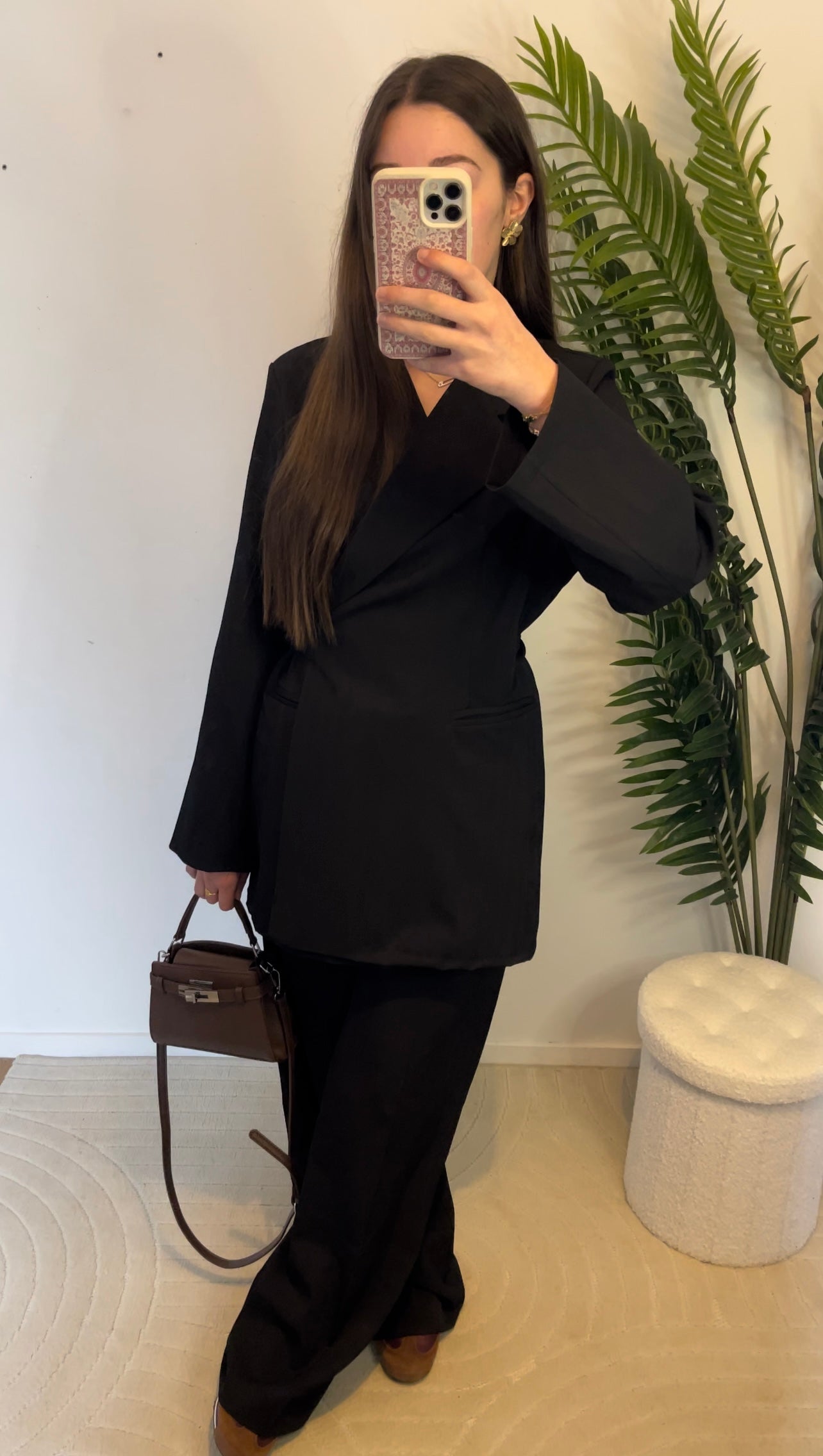 Ensemble à rayures • Noir