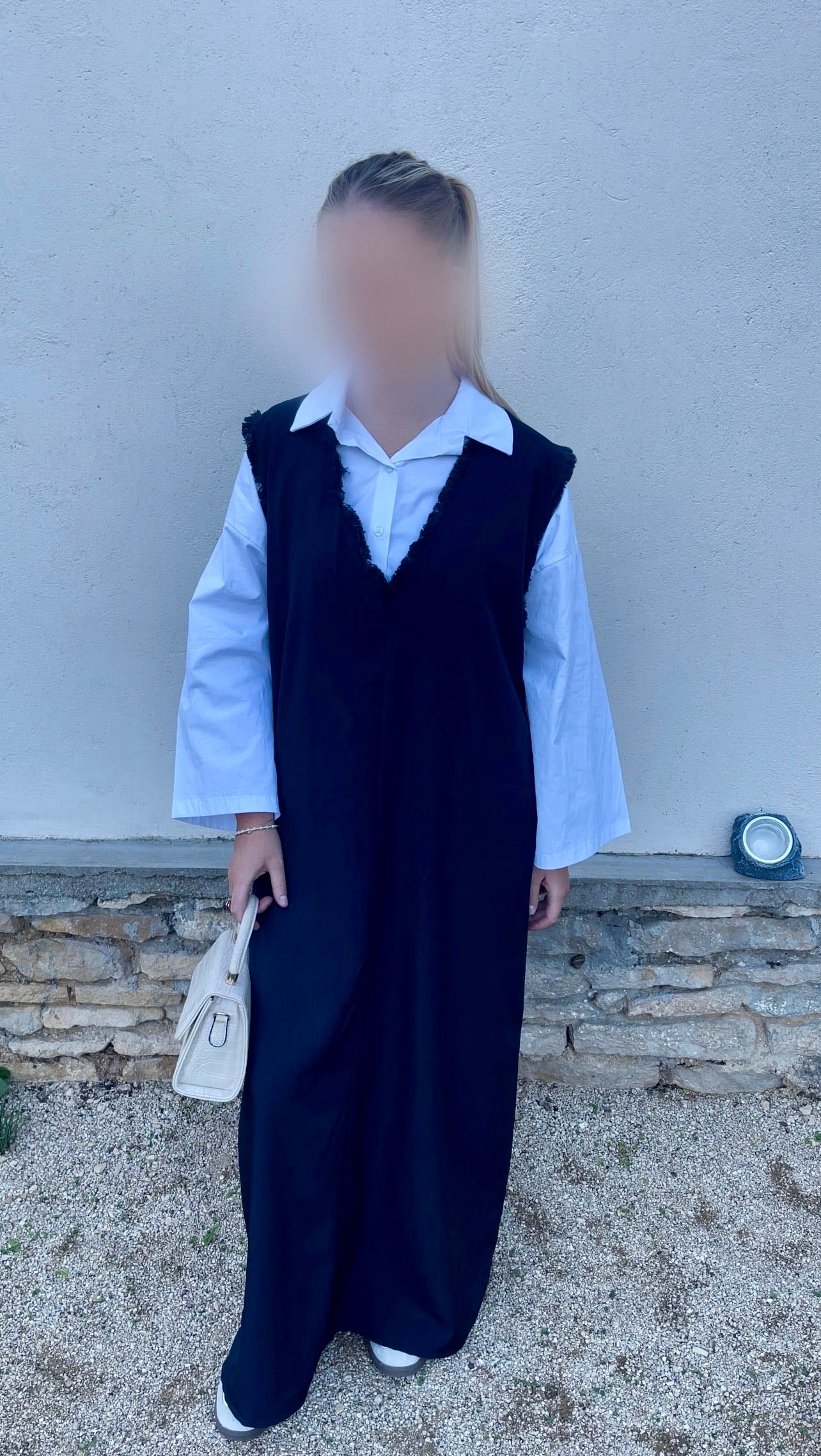 Robe avec chemise • Bleu marine