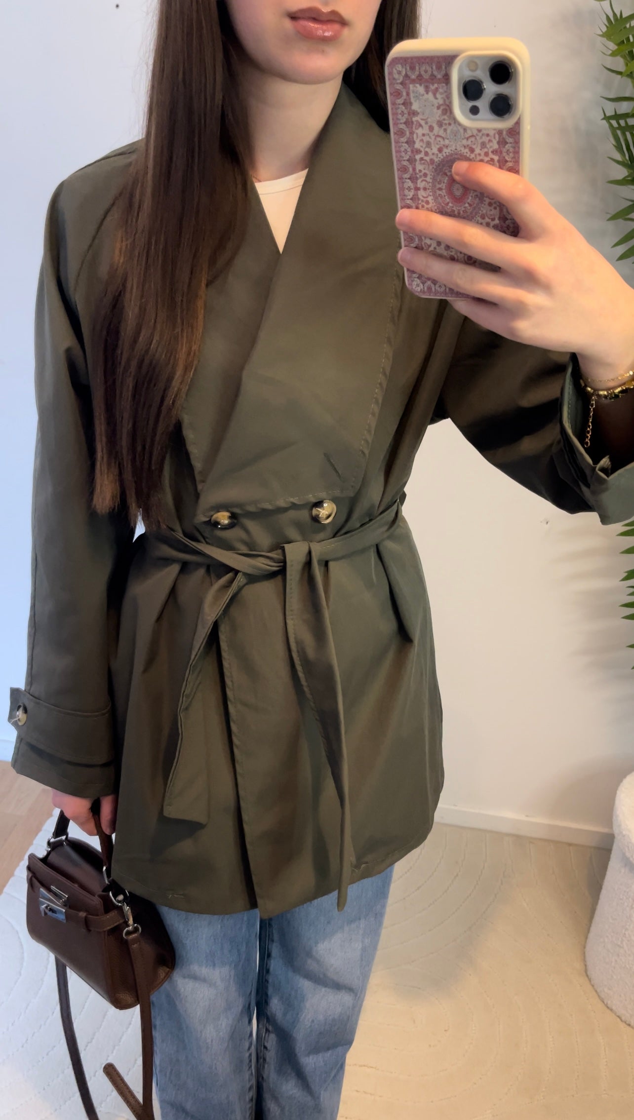 Trench mi-long • Kaki