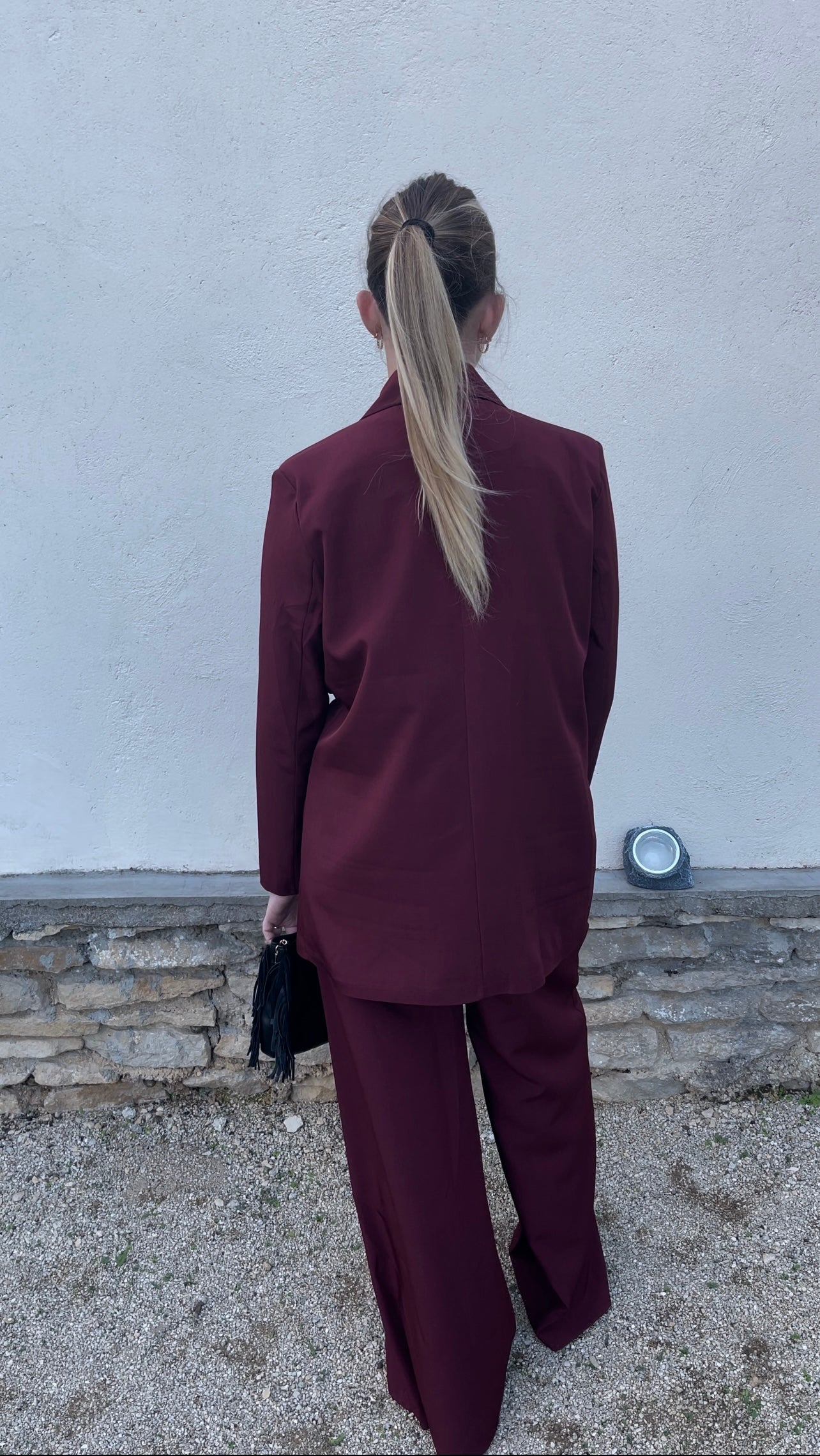 Ensemble blazer à poches • Bordeaux