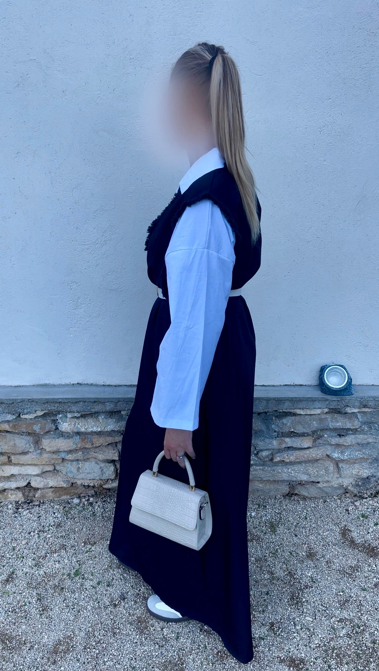 Robe avec chemise • Bleu marine