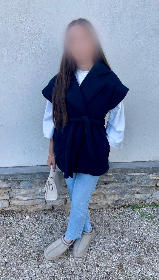 Veste matelassée • Bleu marine