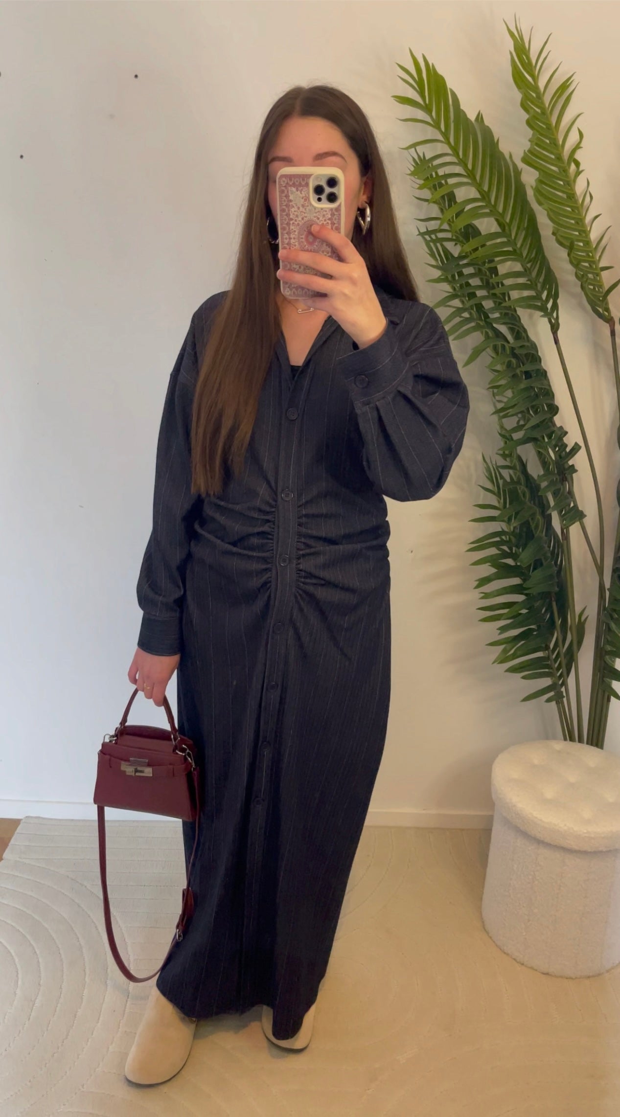 Robe • Bleue Marine à rayures