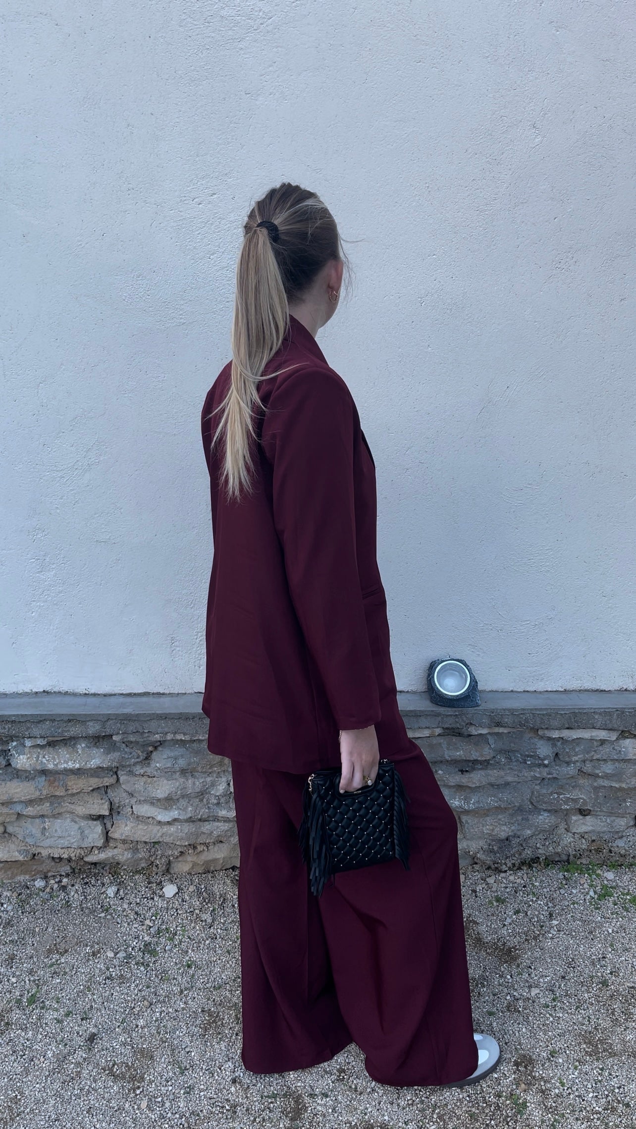 Ensemble blazer à poches • Bordeaux