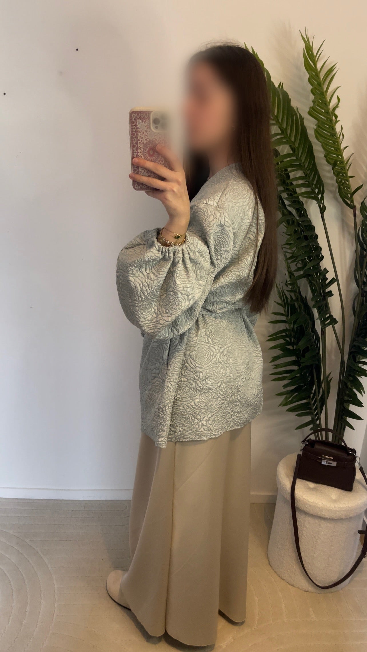 Veste kimono à poches • Vert d’eau