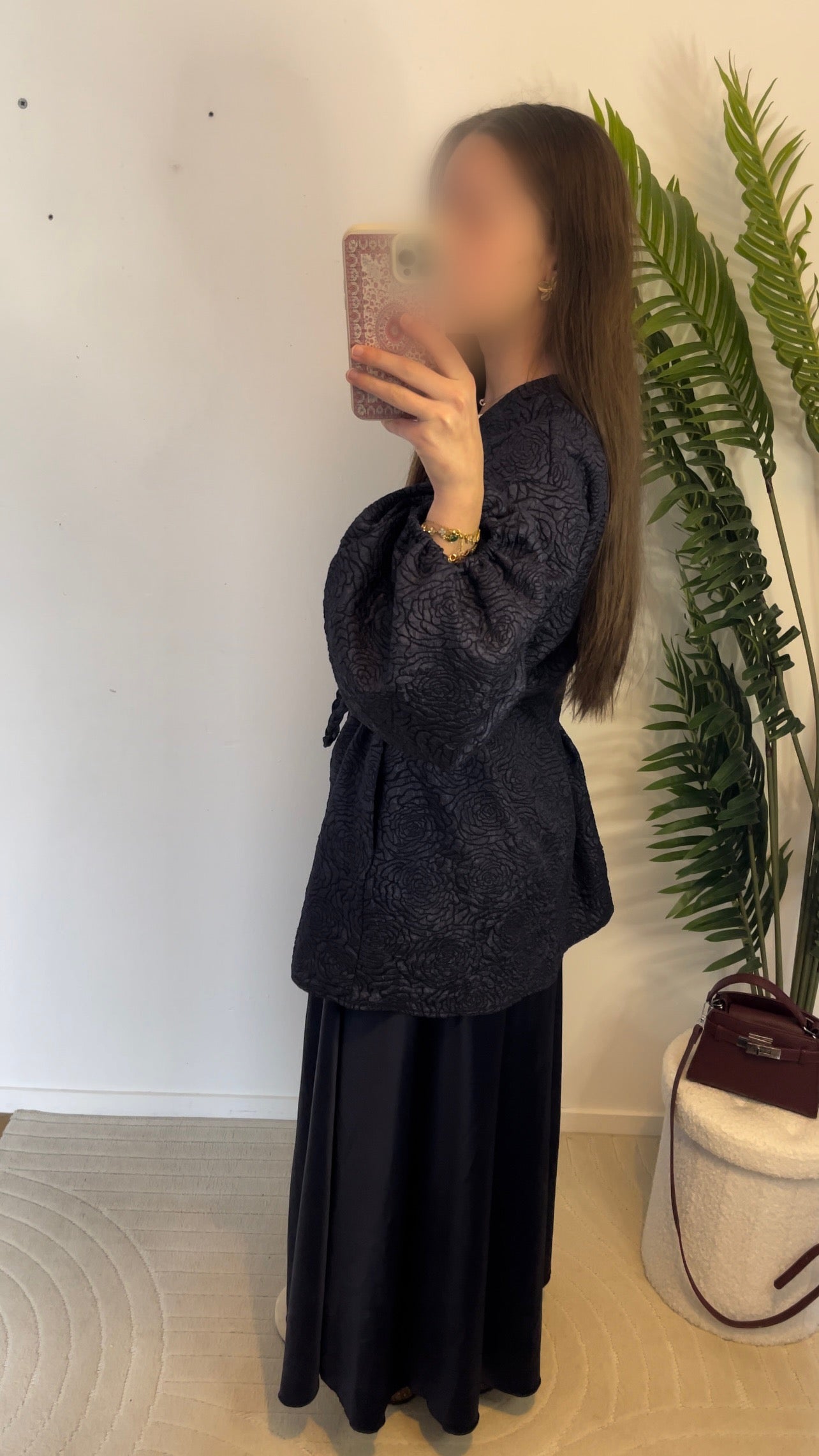 Veste kimono à poches • Bleu marine