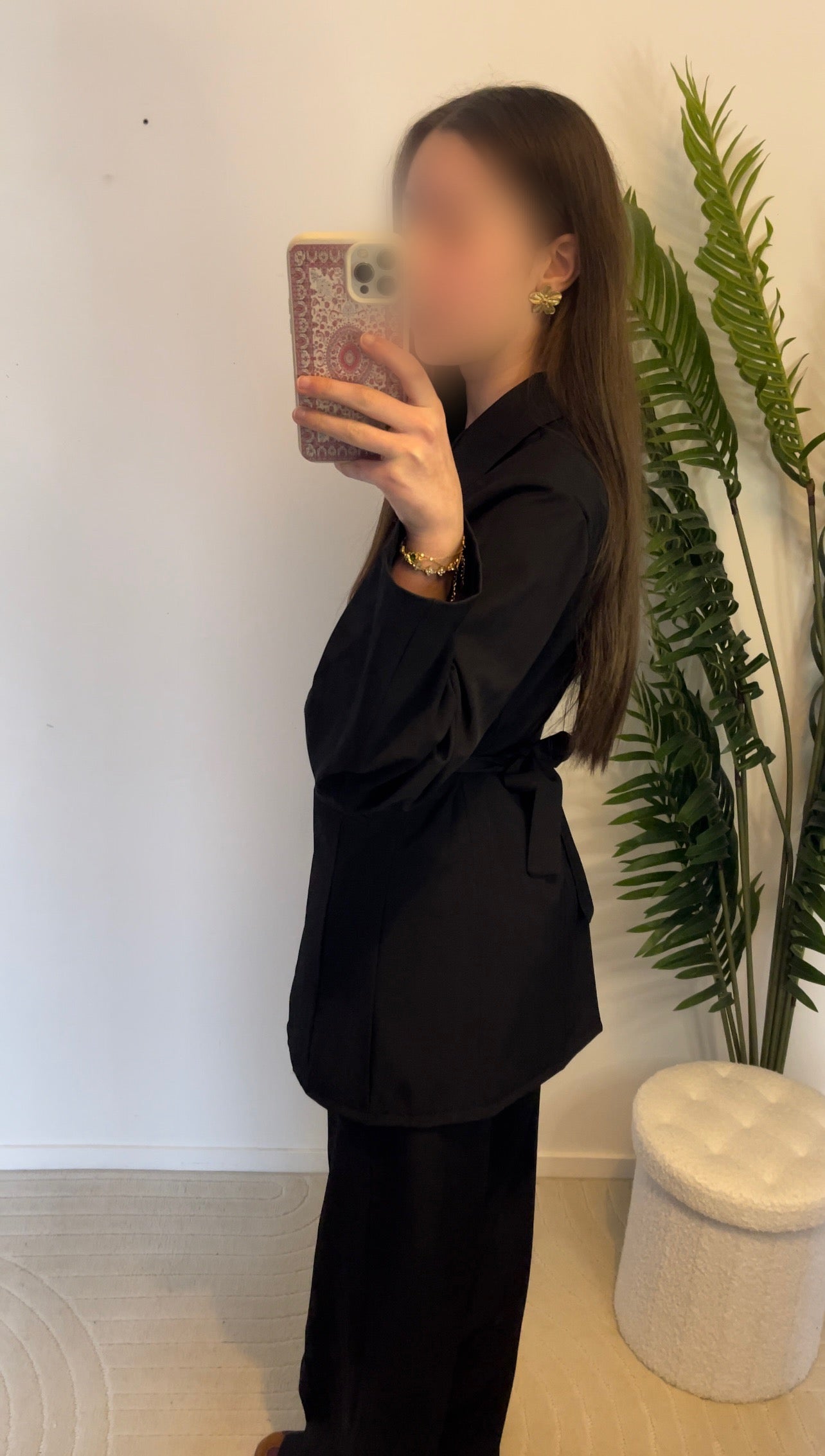 Ensemble à rayures • Noir