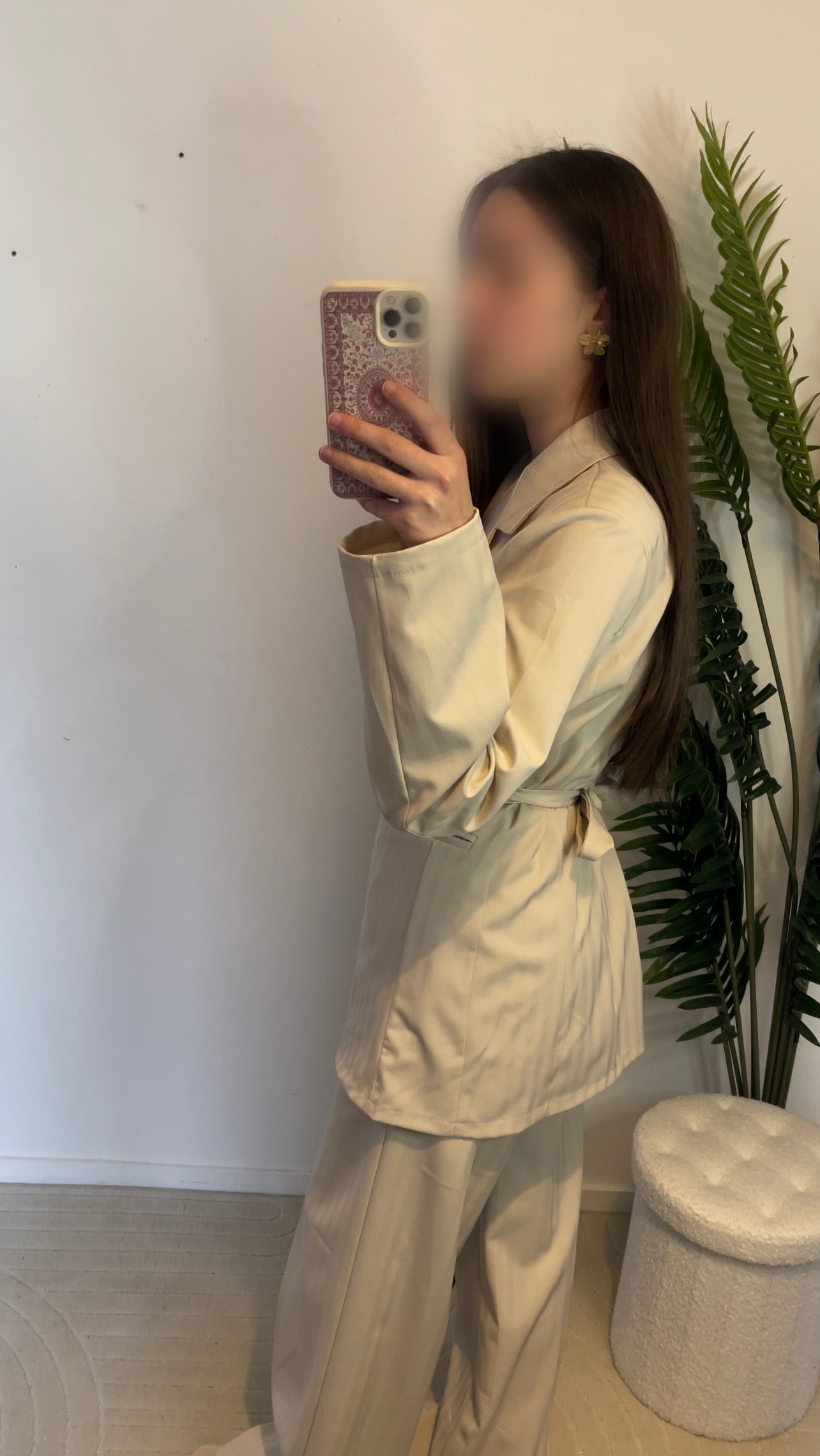 Ensemble à rayures • Beige