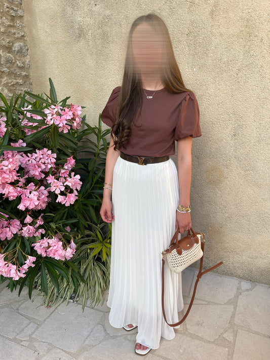 Jupe plissée • Blanche