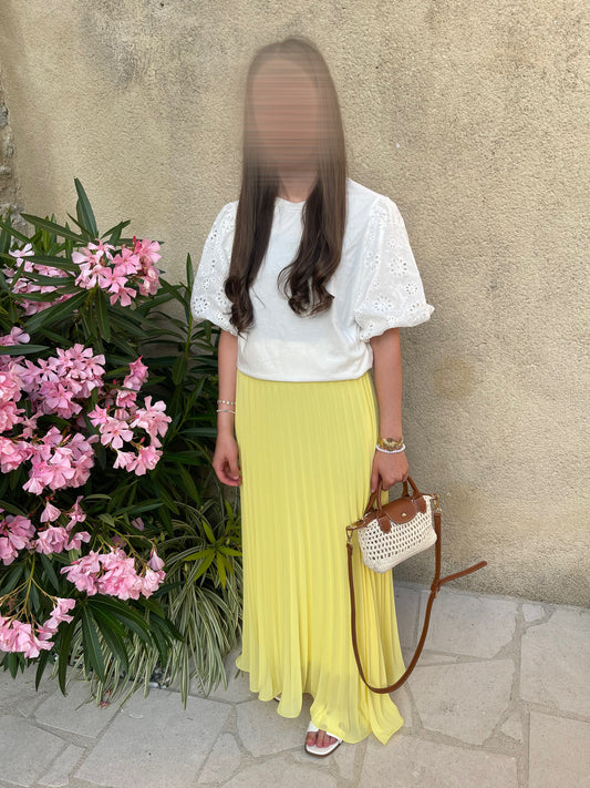 Jupe plissée • Jaune