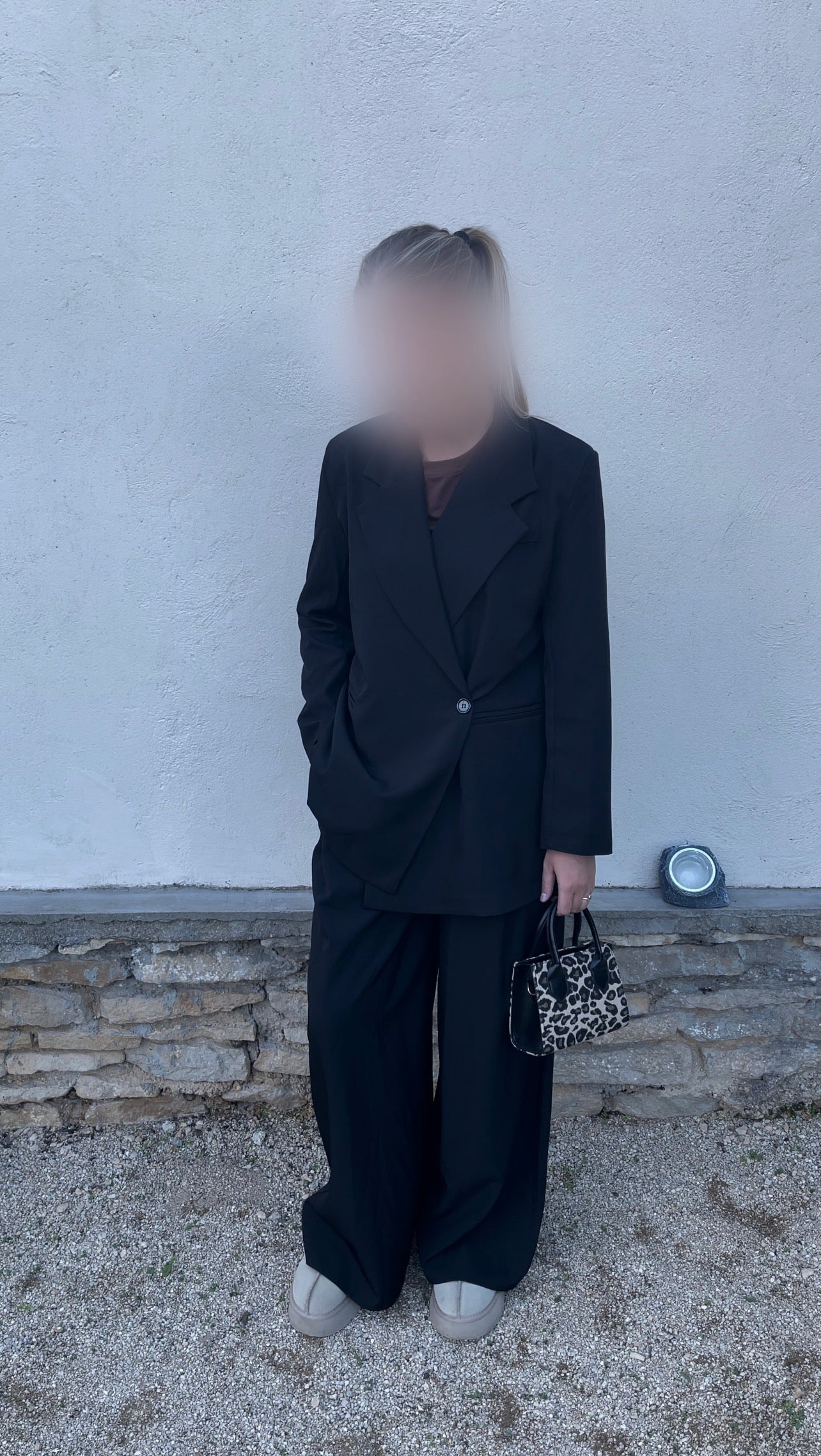 Ensemble blazer à poches • Noir