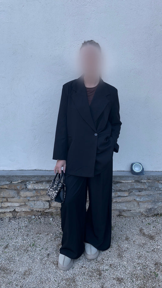 Ensemble blazer à poches • Noir