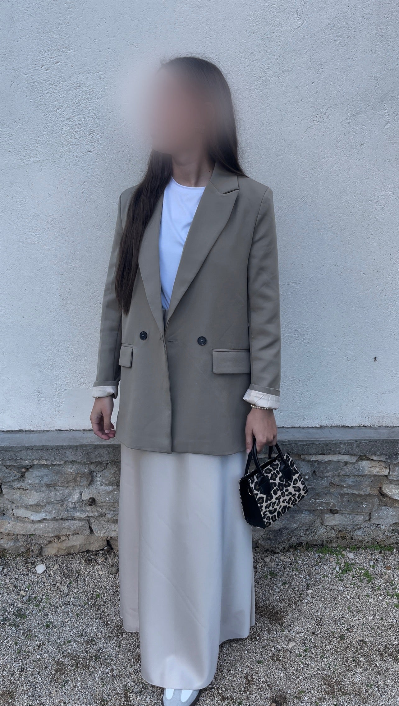 Jupe satinée • Beige