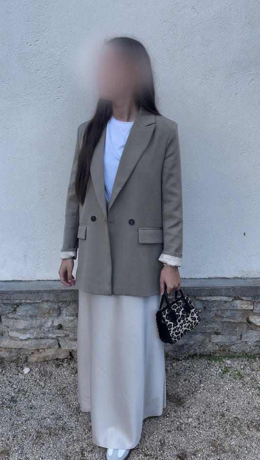 Jupe satinée • Beige