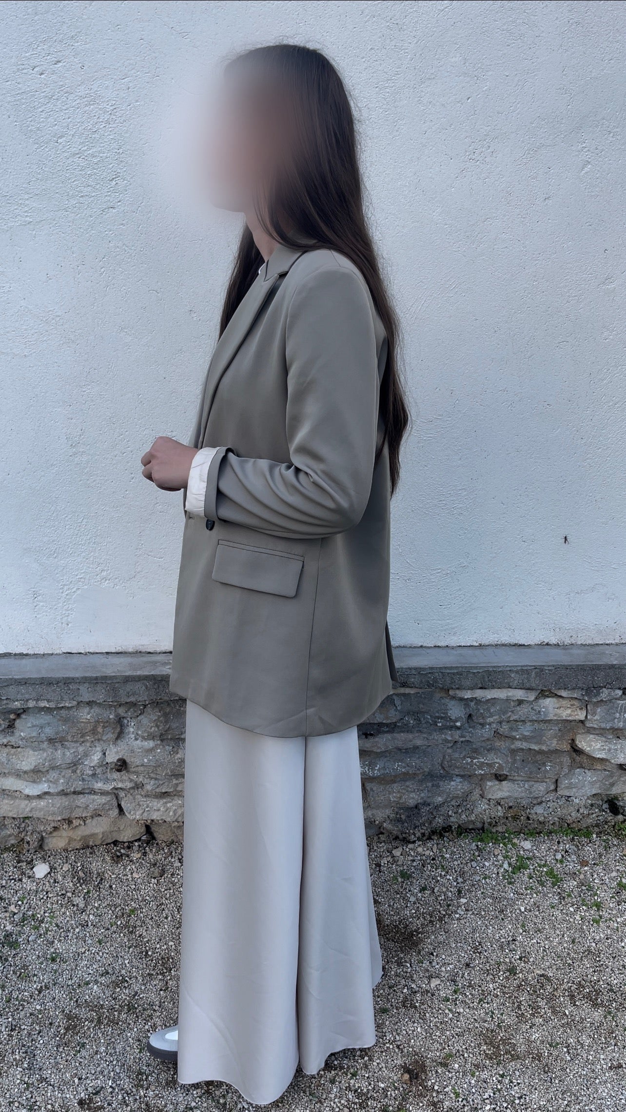 Jupe satinée • Beige