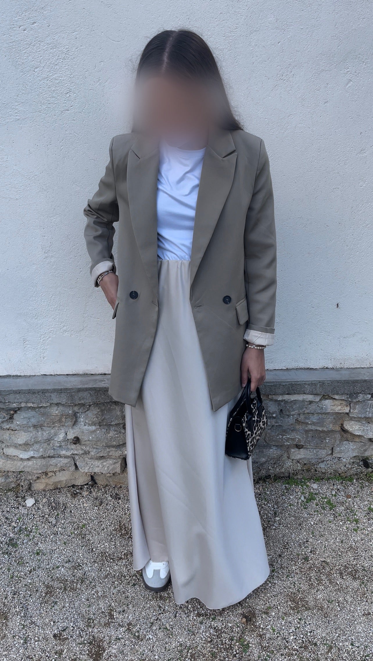 Jupe satinée • Beige