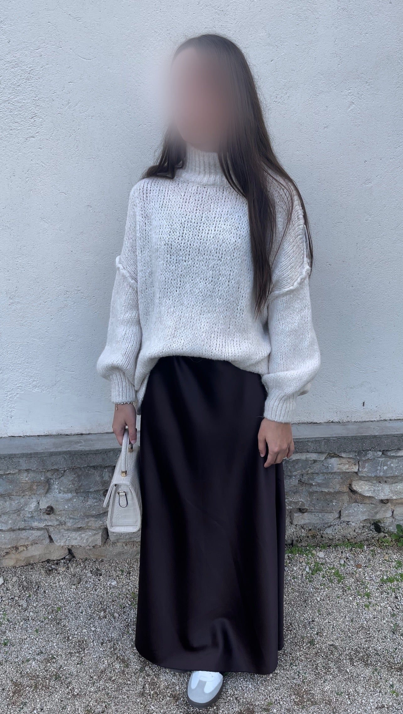 Jupe satinée • Choco