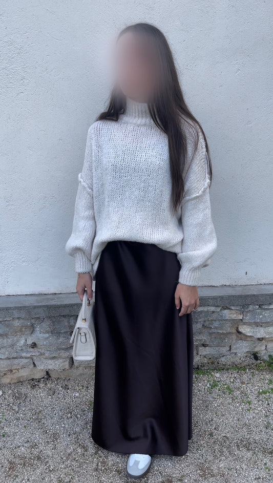 Jupe satinée • Choco